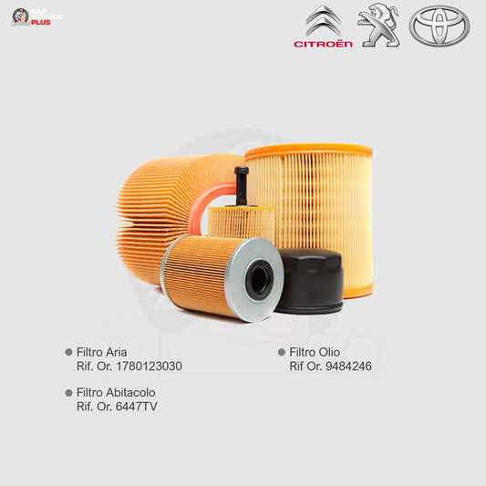 KIT Filtri Tagliando Citroen C1 + Peugeot 107 + Toyota Aygo